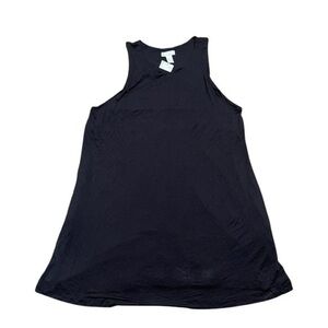 H&M-Black-Flowy Dress-Size L-Sleeveless Knew Length 🖤 100% Viscos